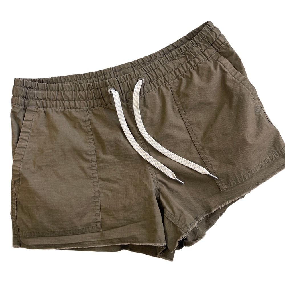Vuori Ripstop Raw Hem Utility Shorts Womens XS Brown Olive Gorpcore Hiking